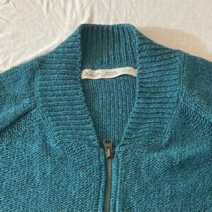 Woolrich Women’s Green Full‑Zip Knit Sweater – Size L
